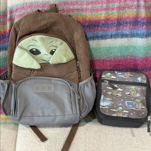 Pottery Barn Kids Yoda backpack and lunch box